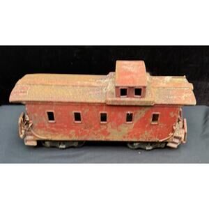 All ORIGINAL Vtg 1920’s Pressed Steel Buddy L Railroad Train Caboose RARE